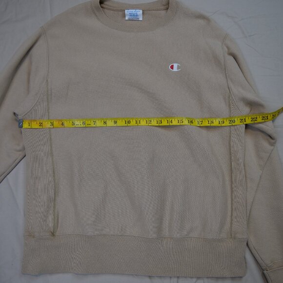 Champion Beige Reverse Weave Crewneck Sweatshirt - Picture 3 of 5